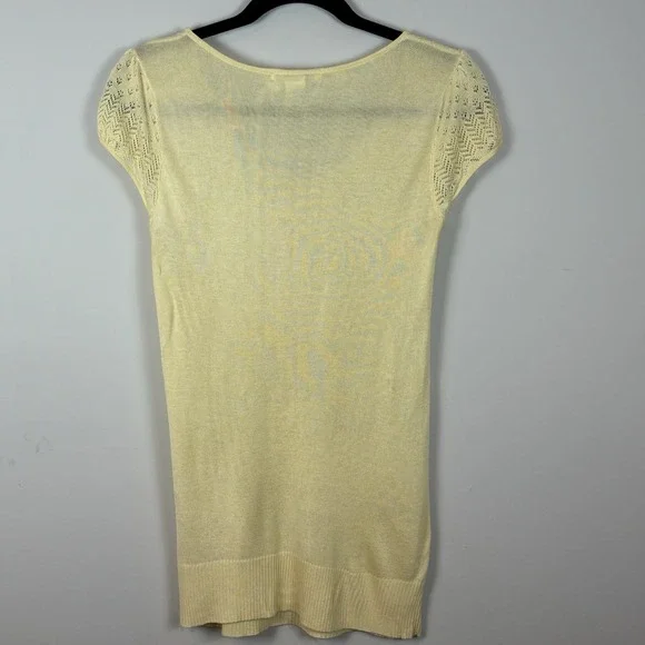 VTG Forever 21 Yellow silk Cottagecore Y2K Blouse‎ Juniors SZ MED Fairy Coquette - Picture 6 of 9